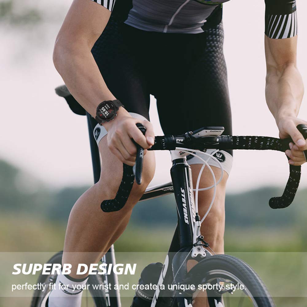 ZORBES Silicone Watch Strap Fashion Black Watch Band for Forerunner 645/245 Universal 20mm Width Watch Straps Adjustable Wristband Watch Bands for Galaxy Watch 5/5 Pro Galaxy Watch 4 Vivoactive 3 ZORBES Silicone Watch Strap Fashion Black Watch Band for Forerunner 645/245 Universal 20mm Width Watch Straps Adjustable Wristband Watch Bands for Galaxy Watch 5/5 Pro Galaxy Watch 4 Vivoactive 3